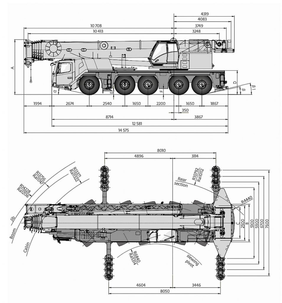 Grove GMk5150L dimensions